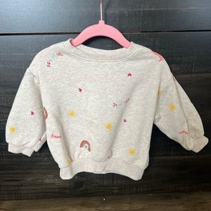 Toddler Girl Rainbow Crewneck Sweatshirt